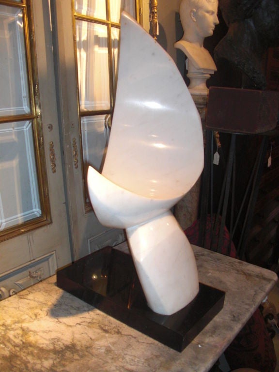 American Abstract marble sculpture by  Catherine Catchi Childs circa 1970
