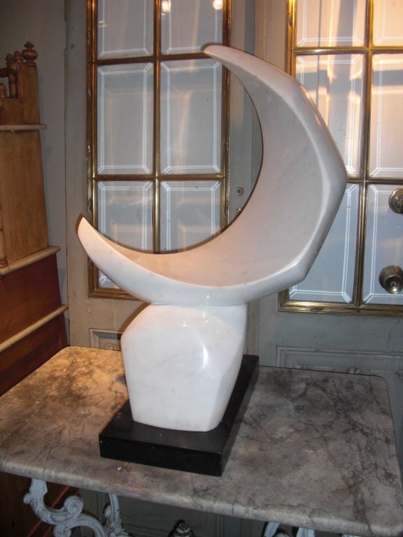 Marble Abstract marble sculpture by  Catherine Catchi Childs circa 1970