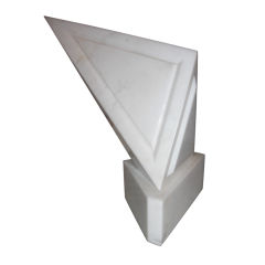 Abstract geometric marble sculpture by Catherine Catchi