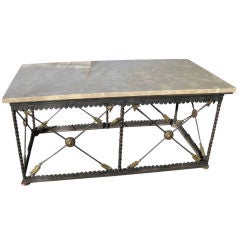 Neoclassical style marble top Cocktail table
