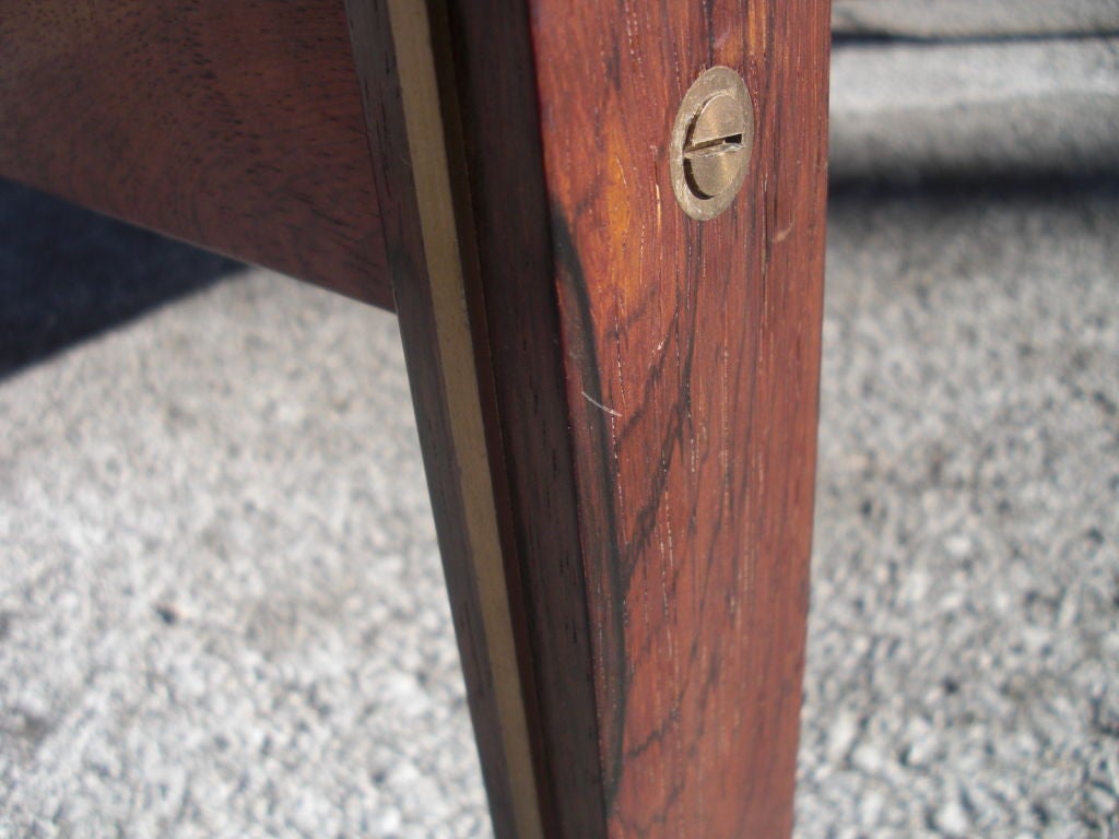 Danish rosewood and brass cocktail table by silkeborg For Sale 1