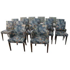 A set of 16 mid century dining  chairs
