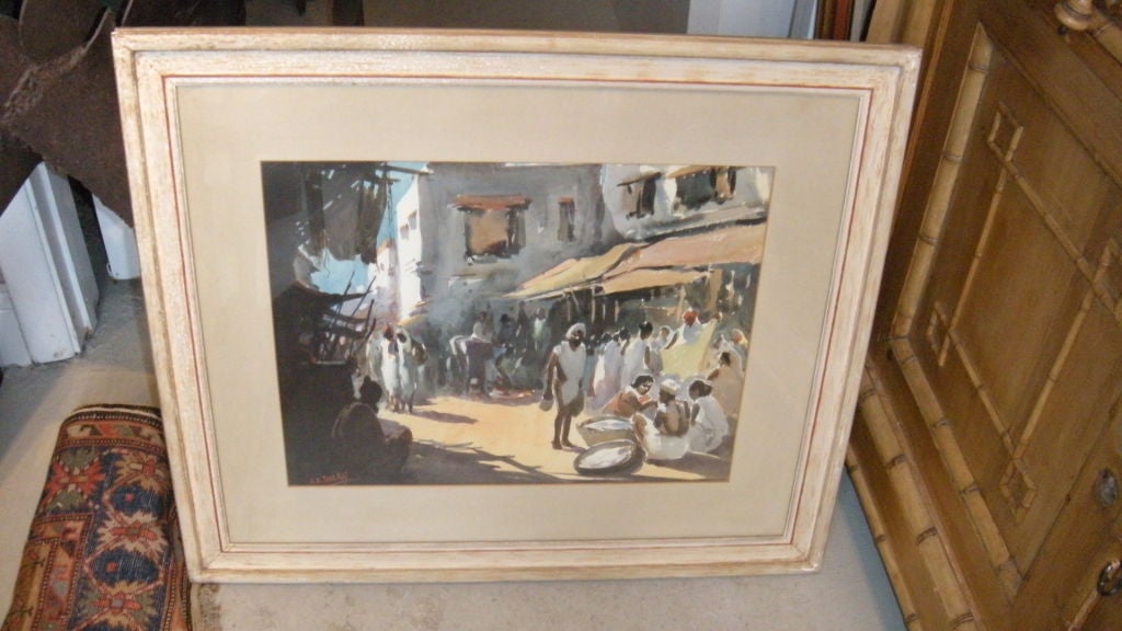 A group of three original watercolors of indigenous scenes of Indian life signed G D Paulraj. A little google search yielded some info and there is a web site that seems to be devoted or dedicated to this artists work. With all due respect....for us