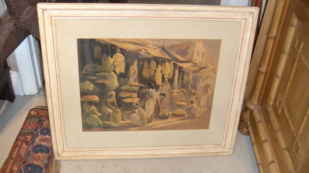 Group of 3 1940's Indian Watercolors by G.D Paulraj 3