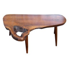 Mid century free form table in the style of Nakashima
