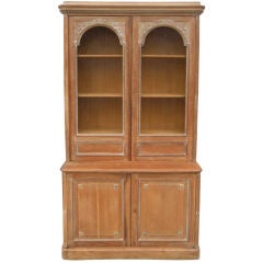 1940's limed oak bookcase / cabinet
