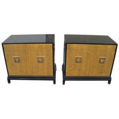 Pair of  Asian modern cabinets/nightstands Renzo Rutili