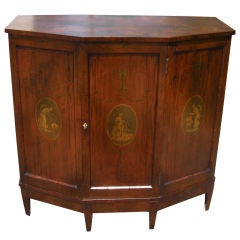 English  Adams satinwood painted cabinet