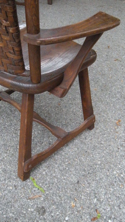 Old Hickory set of table and four armchairs 1