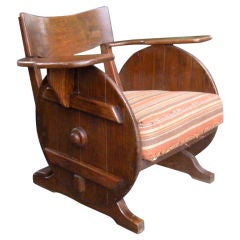 Unusual Old Hickory club chair / armchair