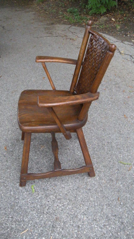 Mid-20th Century Old Hickory table and 4 chairs