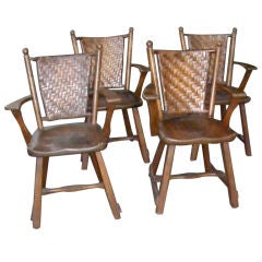 Set of 4 Old Hickory armchairs