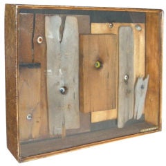 Wonderful Vintage shadowbox multi-media wall art