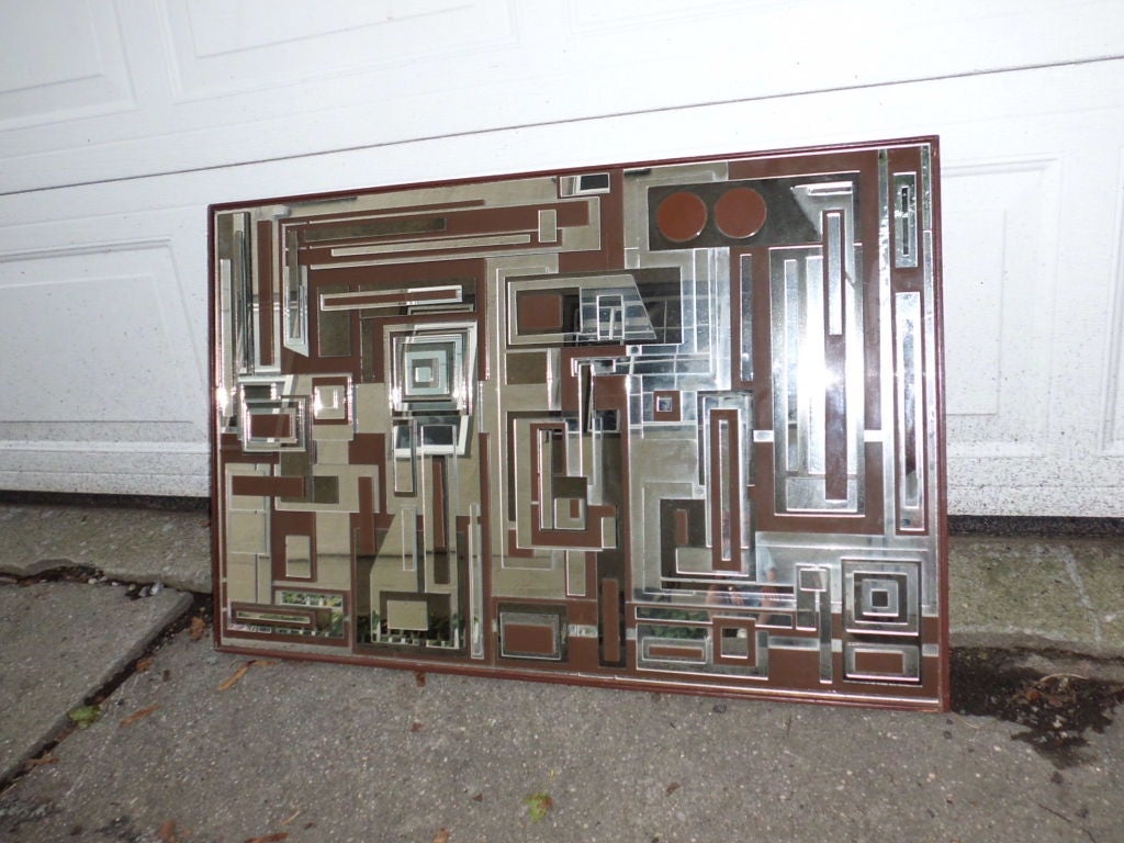 Multi-layered  1970's mirror