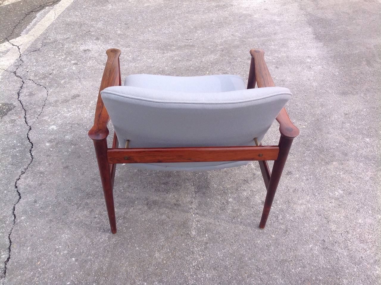 Danish Rosewood Armchair by Peter Hvidt for Frederick Kayser For Sale