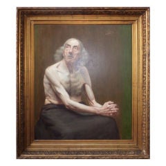 Large oil on canvas by Leo Van Beers dated 1896