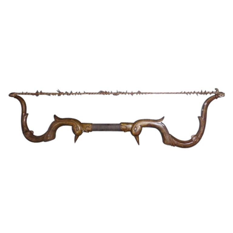 Beautiful Chinese decorative bronze bow, signed at 1stDibs