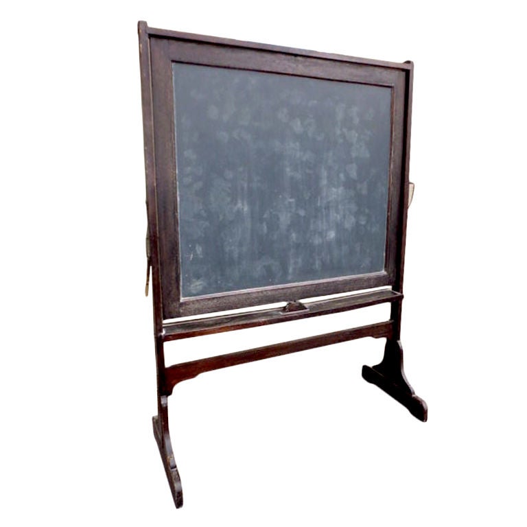 19th Century Free Standing Double Sided Blackboard