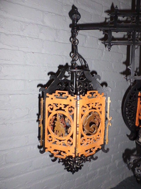 Unusual Chinoiserie style Chandelier 2