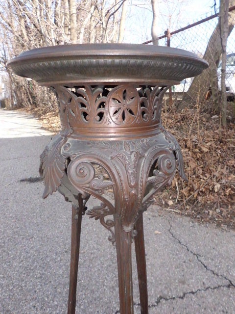 French Grand Tour Style Patinated Bronze Pedestal Circa 1880 For Sale