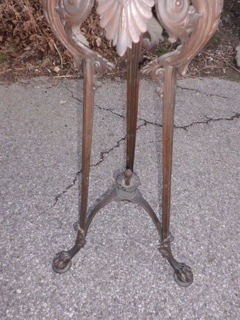 Grand Tour Style Patinated Bronze Pedestal Circa 1880 For Sale 1