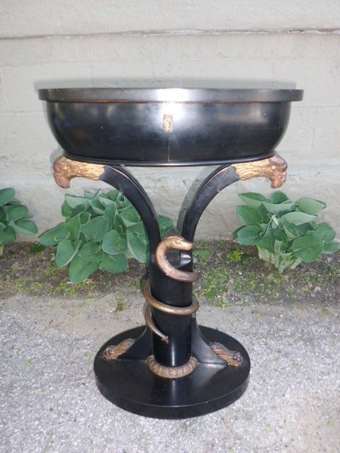 Mid-20th Century Regency style table with snake motif