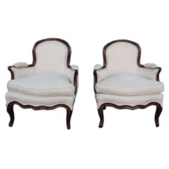 Pair of large 18th century french Bergere armchairs