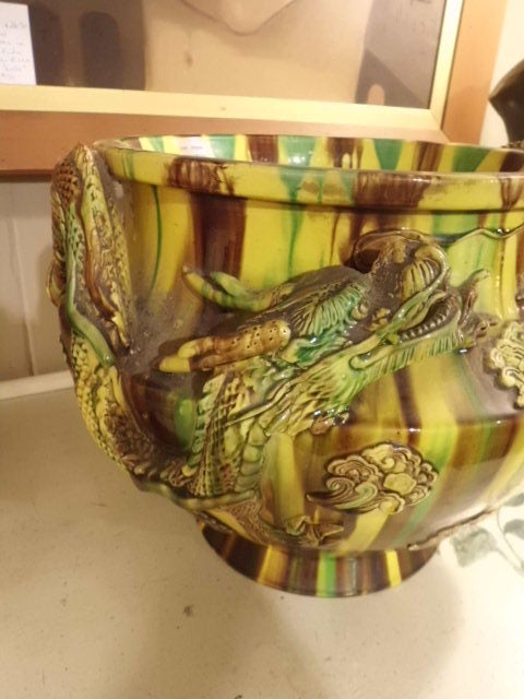 Japanese jardinierre with Dragon Motif