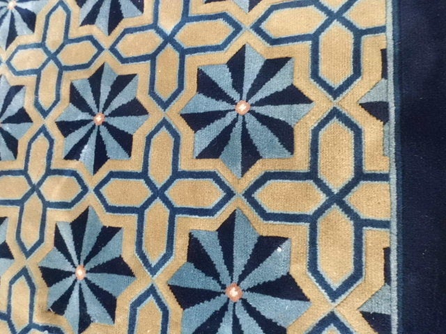Vintage Chinese  Geometric Roomsize Carpet 1