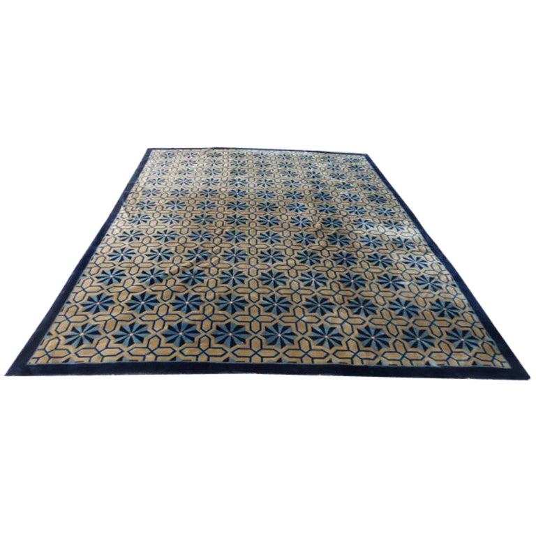 Vintage Chinese  Geometric Roomsize Carpet