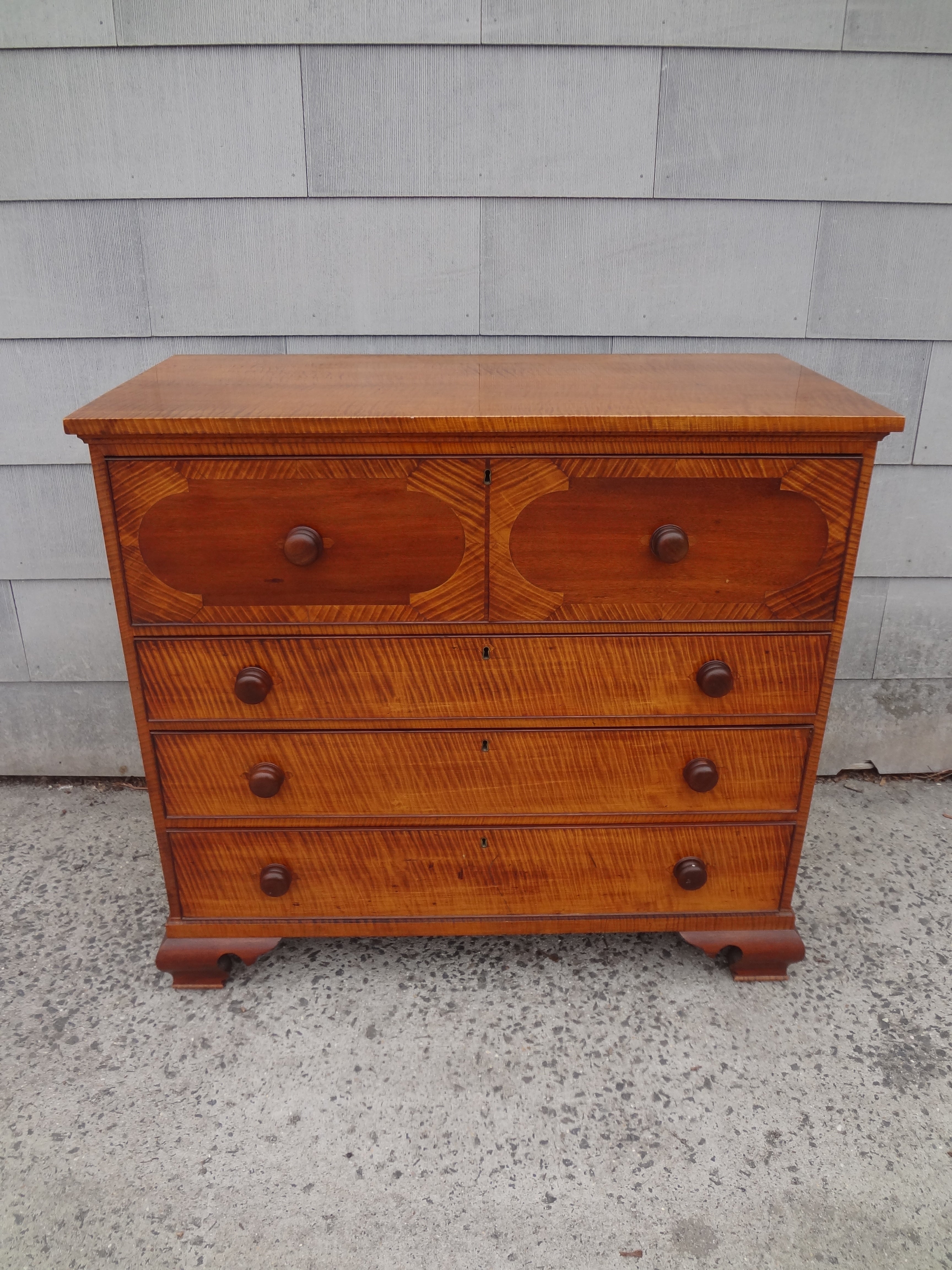 Beautiful Tiger Maple Federal Chest of Drawers