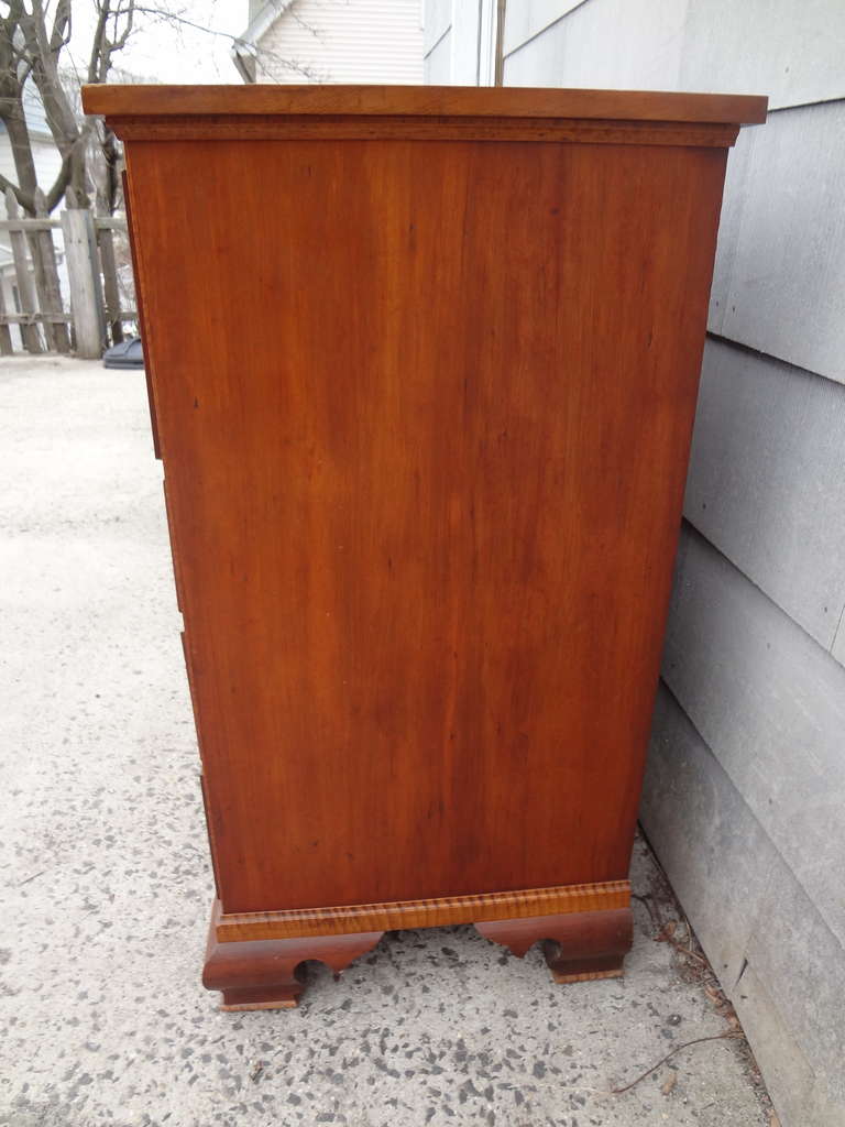19th Century Beautiful Tiger Maple Federal Chest of Drawers