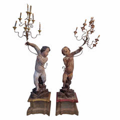 Large Pair of 18th Century Continental Putti
