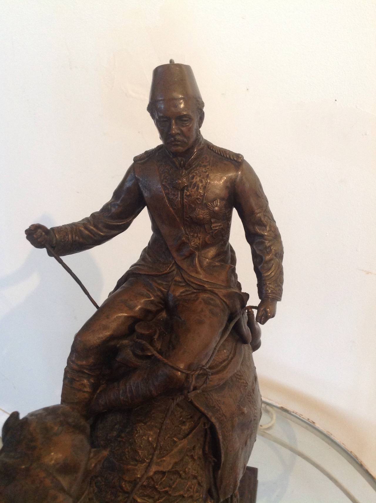 English Rare Bronze of General Gordon by Edward Onslow Ford dated 1890
