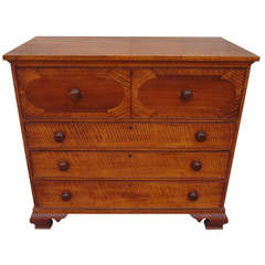 Beautiful Tiger Maple Federal Chest of Drawers