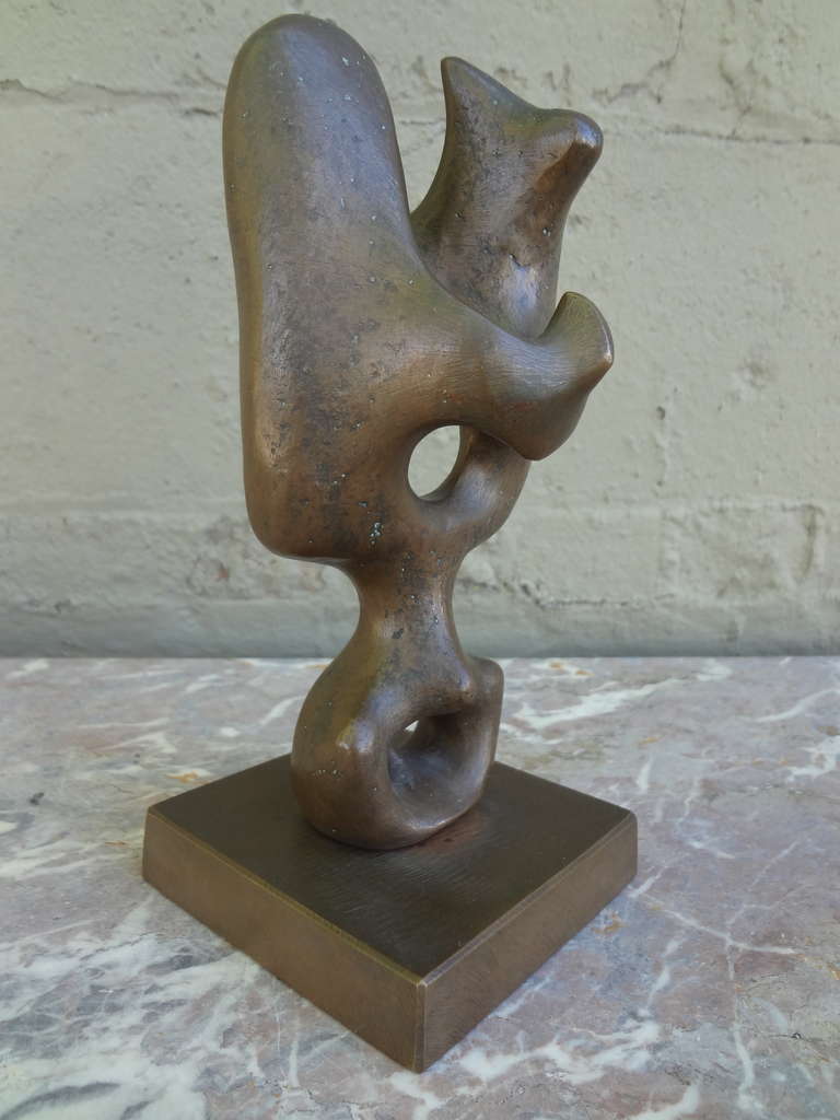 French Patinated Bronze Sculpture by Victor Roman