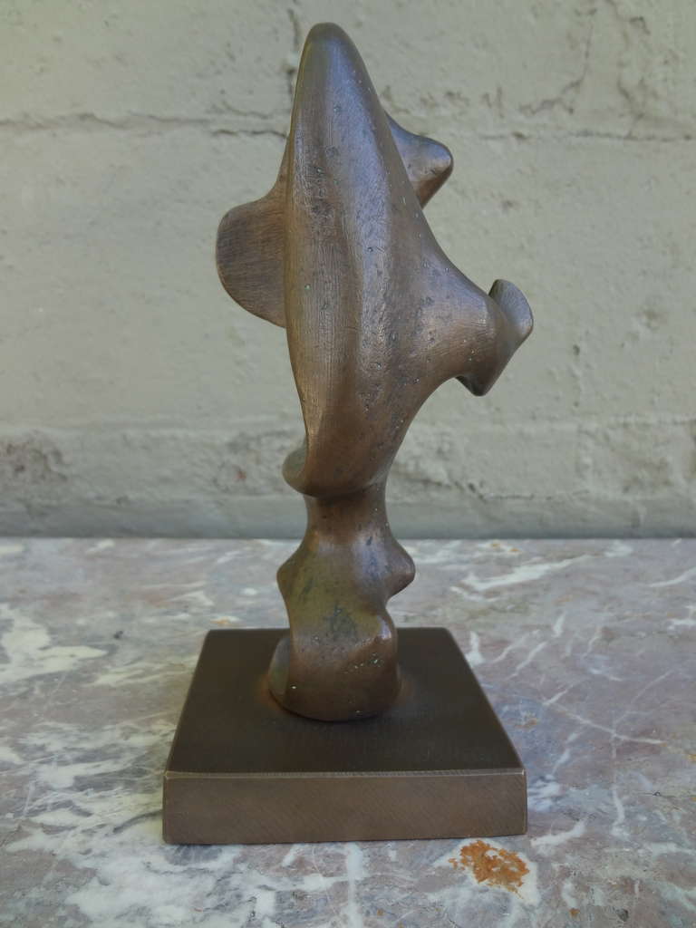 20th Century Patinated Bronze Sculpture by Victor Roman