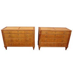 Pair of Vintage Chests of Drawers Signed Baker