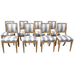 Set of Eight 1920s Classical Style Dining Chairs