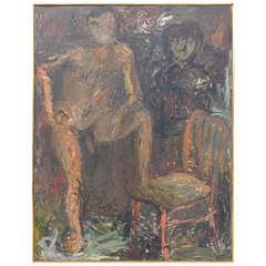 Very Large Oil on Canvas by Larry Rivers, Dated 1951