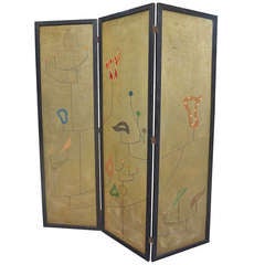 Unusual Mid-century Fiberglass Screen