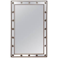 Large Vintage Mirror with Starburst Detail