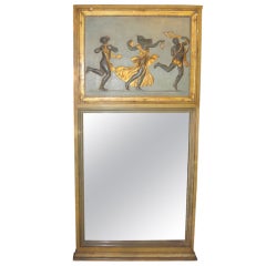 Early 20th century classical style trumeau mirror