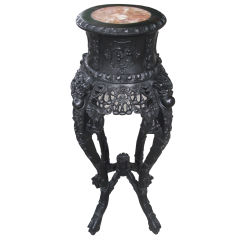 Chinese marble top pedestal / table