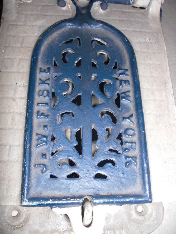 19th Century Cast Iron Mailbox by Fiske 2