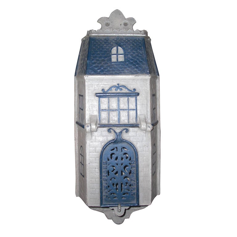 19th Century Cast Iron Mailbox by Fiske