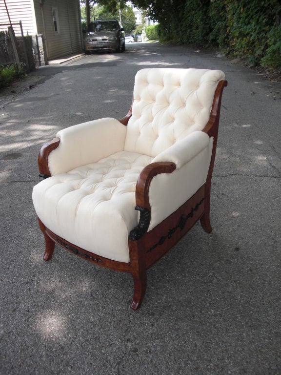 Burled Wood Baltic Style Armchair