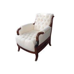 Burled Wood Baltic Style Armchair