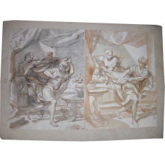 Old Master Double Study Domenico Piola