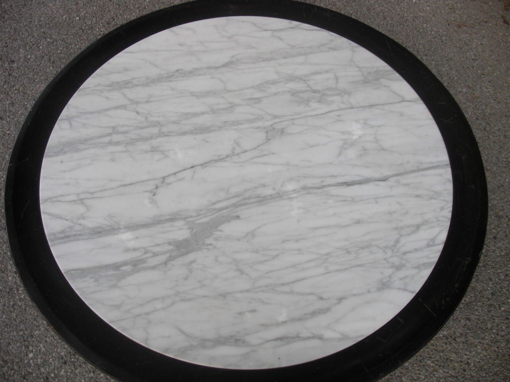 Wood Mid-Century Asian Modern Marble-Top Coffee Table